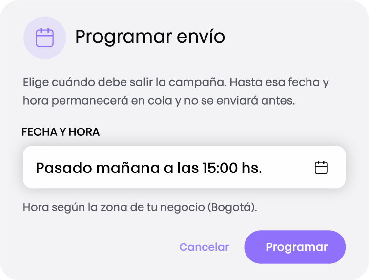 Programá tu campaña en segundos